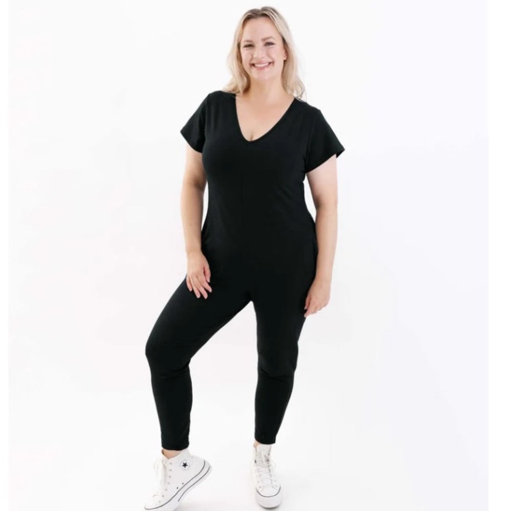 Smash + Tess XS The Sunday Romper Jumpsuit Midnight Black Women’s